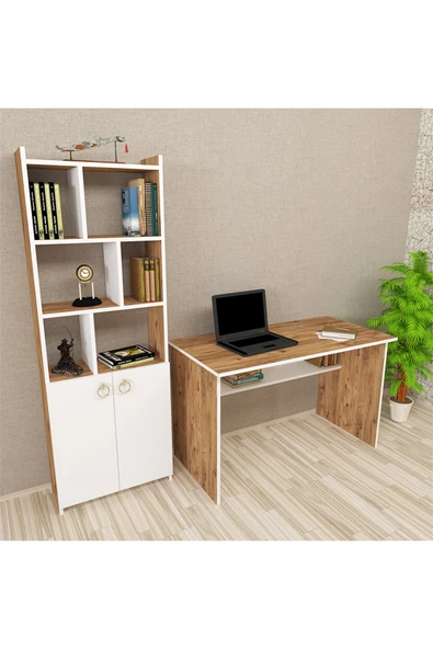 Kalender Dekor Ellen Mayra 120 Cm Çalışma Masası Takımı El02 - Resim 2