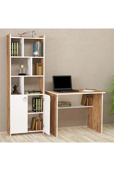 Kalender Dekor Ellen Mayra 90 Cm Çalışma Masası Takımı El02 - Resim 3