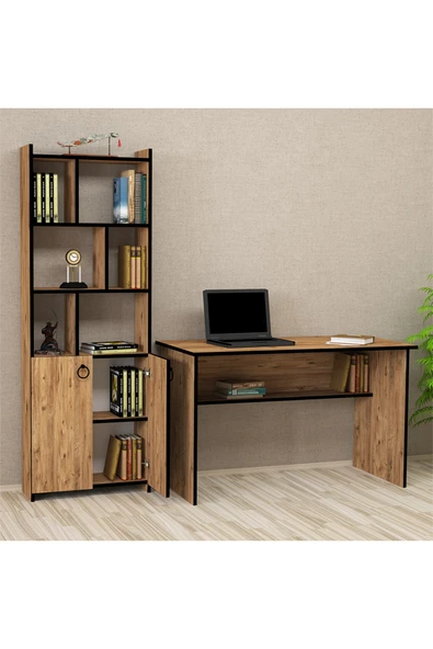 Kalender Dekor Ellen Mayra 120 Cm Çalışma Masası Takımı El04 - Resim 3