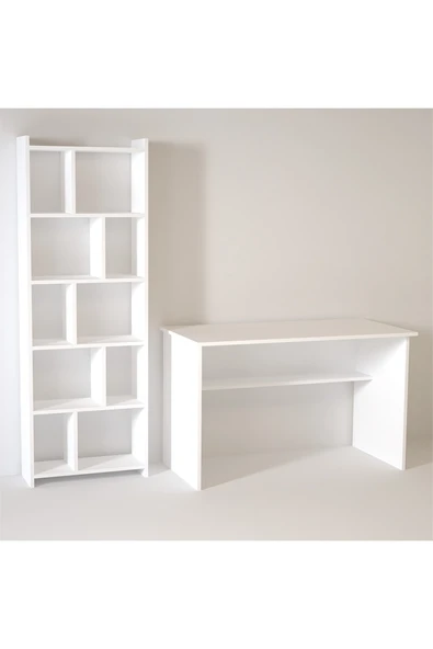 Kalender Dekor Ellen Snow 120 Cm Çalışma Masası Takımı El01 - Resim 3