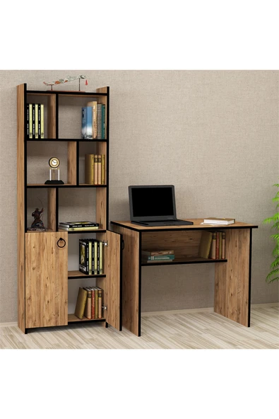 Kalender Dekor Ellen Mayra 90 Cm Çalışma Masası Takımı El04 - Resim 3