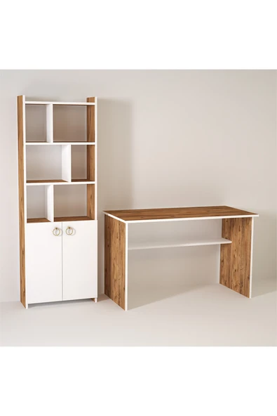 Kalender Dekor Ellen Mayra 120 Cm Çalışma Masası Takımı El02 - Resim 4