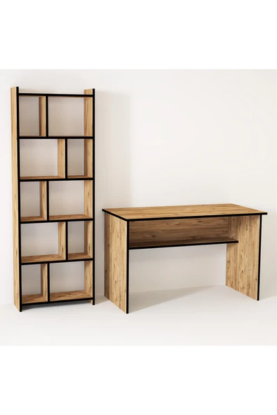 Kalender Dekor Ellen Snow 120 Cm Çalışma Masası Takımı El04 - Resim 3