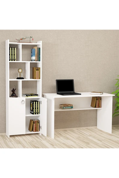 Kalender Dekor Ellen Mayra 120 Cm Çalışma Masası Takımı El01 - Resim 3