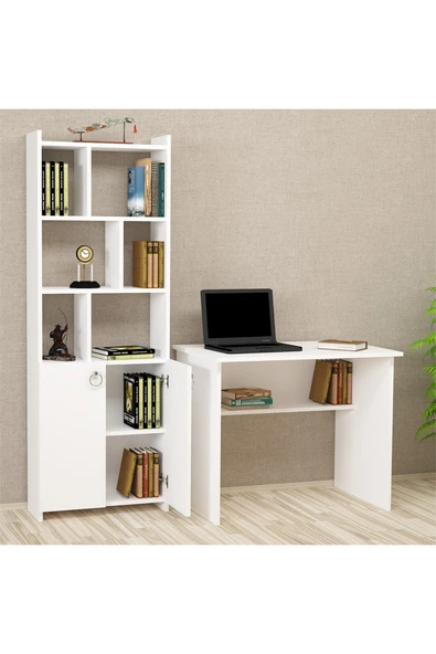 Kalender Dekor Ellen Snow 90 Cm Çalışma Masası Takımı El01 - Resim 3