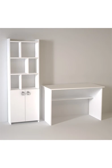 Kalender Dekor Ellen Mayra 120 Cm Çalışma Masası Takımı El01 - Resim 4