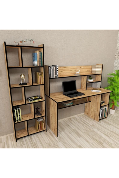 Kalender Dekor Jimmy Snow 145 Cm Çalışma Masası Takımı Jms04 - Resim 2