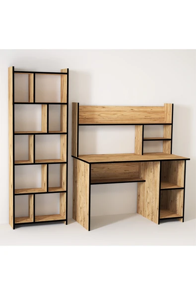 Kalender Dekor Jimmy Snow 120 cm Çalışma Masası Takımı Jms04 - Resim 3