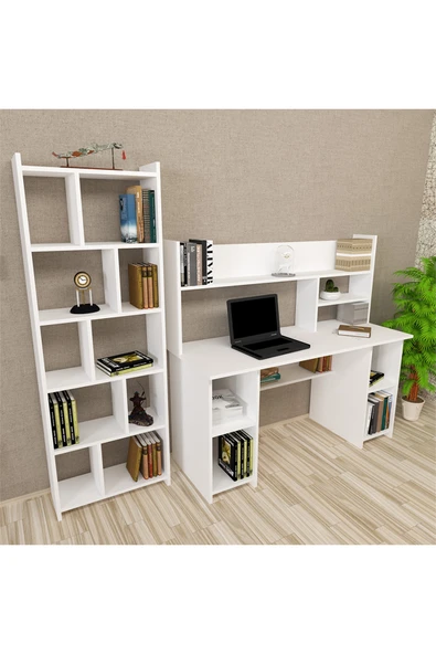 Kalender Dekor Jimmy Snow 145 Cm Çalışma Masası Takımı Jms01 - Resim 2