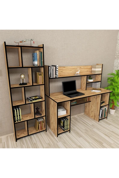 Kalender Dekor Jimmy-twins Snow 145 Cm Çalışma Masası Takımı Jms04 - Resim 2