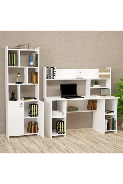 Kalender Dekor Jimmy-twins Mayra 145 Cm Çalışma Masası Takımı Jmm01 - Resim 2