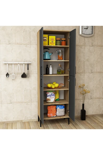 Kalender Dekor Rose-4 Çok Amaçlı Mutfak Dolabı - Resim 4