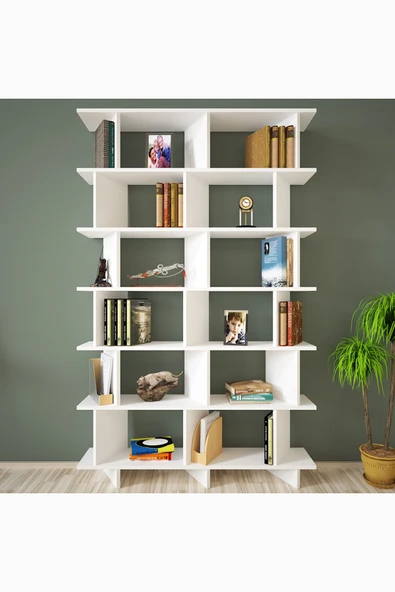 Kalender Dekor Azure-120 Raflı Kitaplık - Resim 2