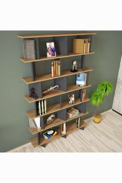 Kalender Dekor Azure-120 Raflı Kitaplık - Resim 3