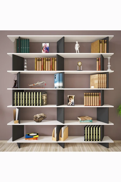 Kalender Dekor Azure-180 Raflı Kitaplık - Resim 2