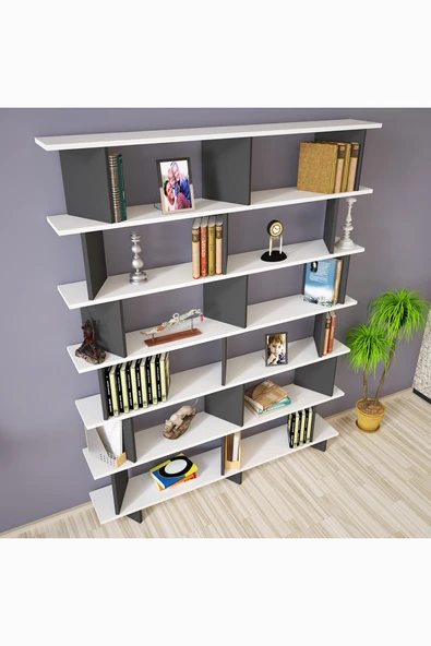 Kalender Dekor Azure-150 Raflı Kitaplık - Resim 3