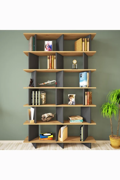 Kalender Dekor Azure-120 Raflı Kitaplık - Resim 2