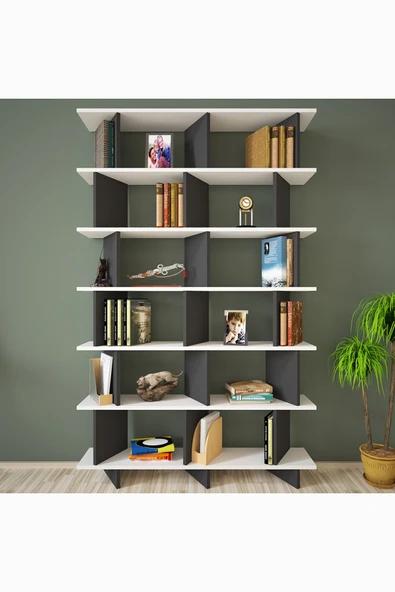 Kalender Dekor Azure-120 Raflı Kitaplık - Resim 2