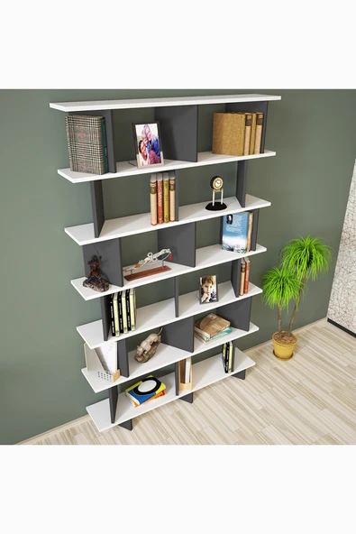 Kalender Dekor Azure-120 Raflı Kitaplık - Resim 3