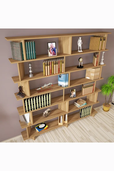 Kalender Dekor Azure-180 Raflı Kitaplık - Resim 3