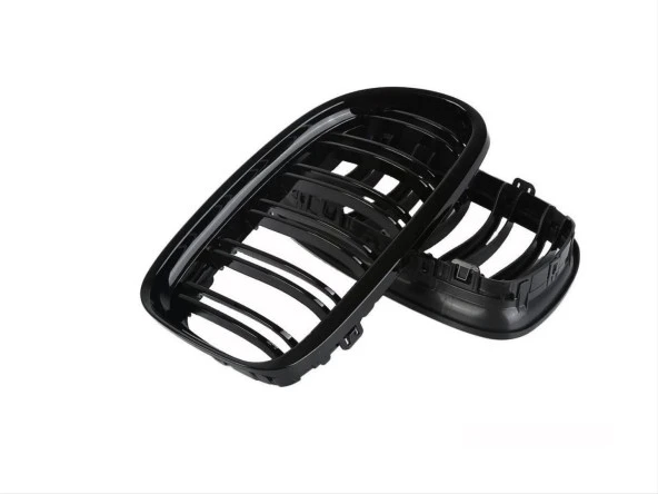Bmw 3 Uyumlu Serisi E90 2008-2011 M3 Böbrek (Cift Cızgı Panjur) Piano Black - 3