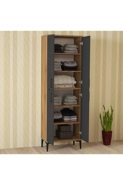 Kalender Dekor Rose-4 Çok Amaçlı Elbise Dolabı Gardırop - Resim 4