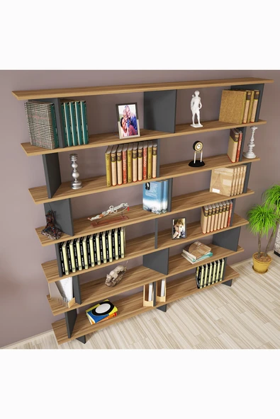 Kalender Dekor Azure-180 Raflı Kitaplık - Resim 3