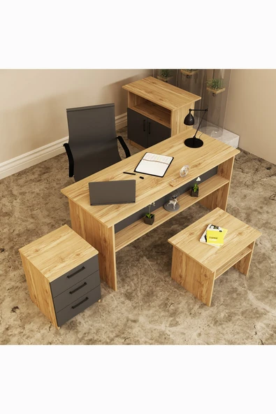 Kalender Dekor Merkür-1-2-3-4 Ofis Büro Masası Takımı - Resim 3