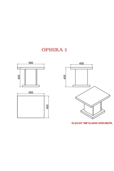 Kalender Dekor Ophira-1-2-3-4 Oph02 Ofis Büro Masa Takımı - Resim 6