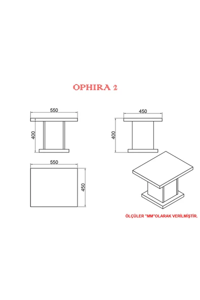 Kalender Dekor Ophira-1-2-3-4 Oph01 Ofis Büro Masa Takımı - Resim 6