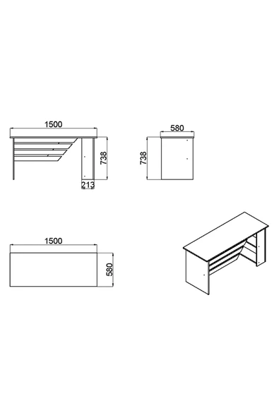 Kalender Dekor STEEN-1 OFİS BÜRO MASASI TAKIMI - Resim 5