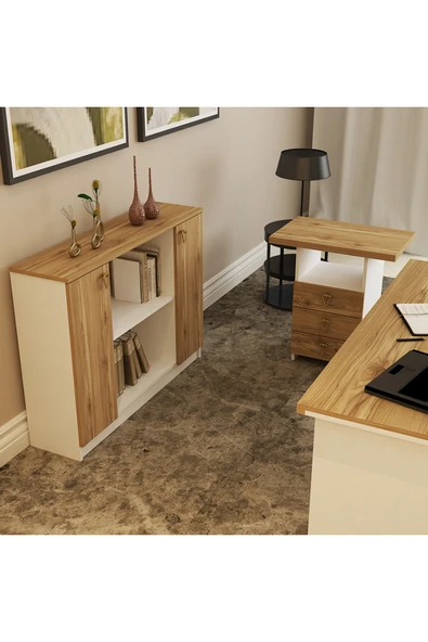 Kalender Dekor Ophira-1-3-4 Ofis Büro Masası Takımı - Resim 4