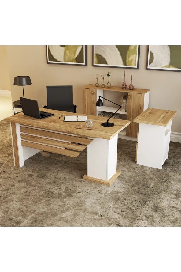 Kalender Dekor Ophira-1-3-4 Ofis Büro Masası Takımı - 2