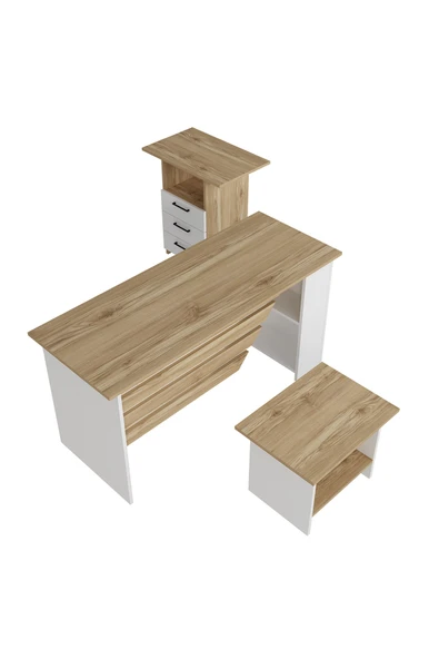 Kalender Dekor STEEN-1-2-3 OFİS BÜRO MASASI TAKIMI - Resim 5