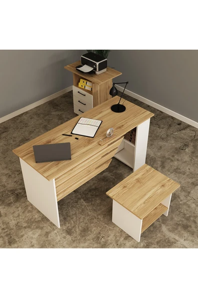 Kalender Dekor STEEN-1-2-3 OFİS BÜRO MASASI TAKIMI - Resim 3