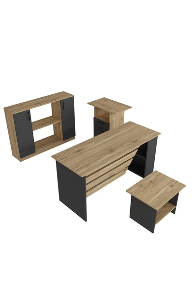 Kalender Dekor STEEN-1-2-3-4 OFİS BÜRO MASASI TAKIMI - Resim 5