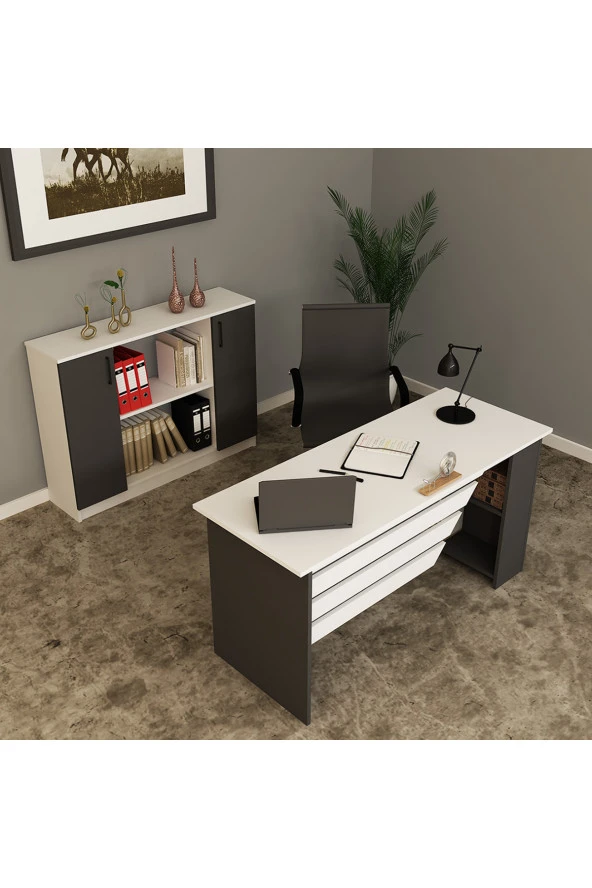 Kalender Dekor Steen-1-4 Ofis Büro Masası Takımı - Resim 3