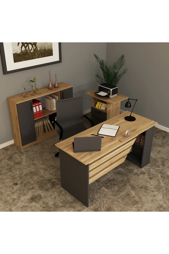 Kalender Dekor STEEN-1-3-4 OFİS BÜRO MASASI TAKIMI - 2