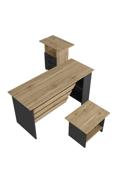 Kalender Dekor STEEN-1-2-3 OFİS BÜRO MASASI TAKIMI - Resim 5