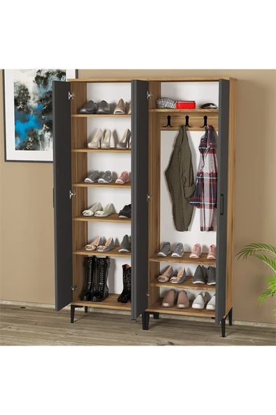 Kalender Dekor ALBA-1-3 PORTMANTO VESTİYER AYAKKABILIK - Resim 4