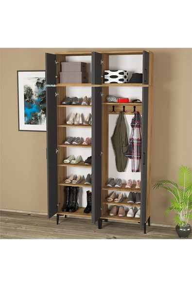 Kalender Dekor ALBA-1-3-4-4 PORTMANTO VESTİYER AYAKKABILIK - Resim 3