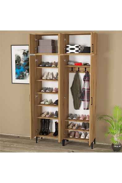 Kalender Dekor ALBA-1-3-4-4 PORTMANTO VESTİYER AYAKKABILIK - Resim 4