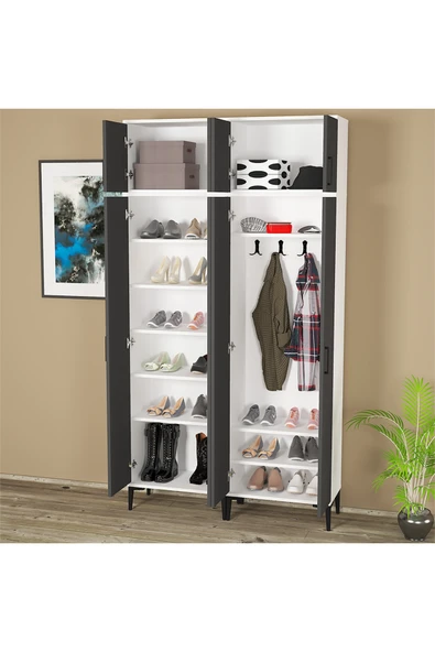 Kalender Dekor ALBA-1-3-4-4 PORTMANTO VESTİYER AYAKKABILIK - Resim 4