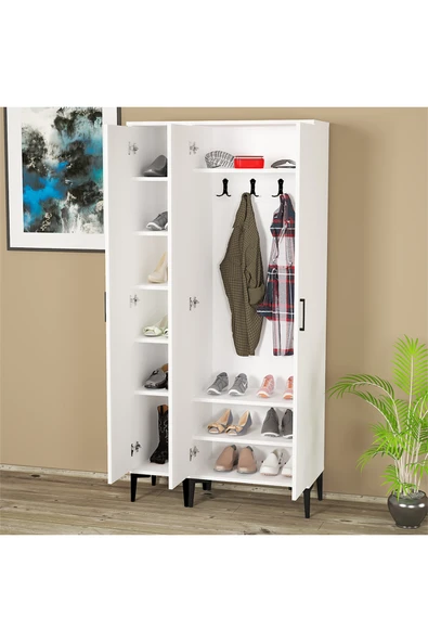 Kalender Dekor ALBA-1-2 PORTMANTO VESTİYER AYAKKABILIK - Resim 4