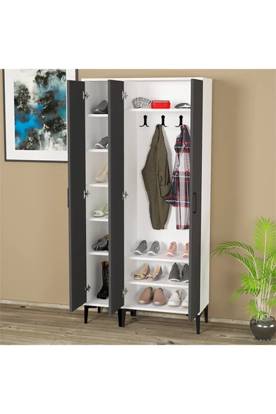 Kalender Dekor ALBA-1-2 PORTMANTO VESTİYER AYAKKABILIK - Resim 4