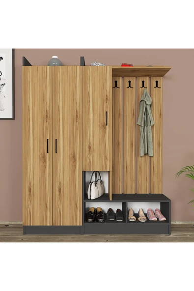 Kalender Dekor Lityum-1-3 Portmanto Vestiyer Ayakkabılık - Resim 2