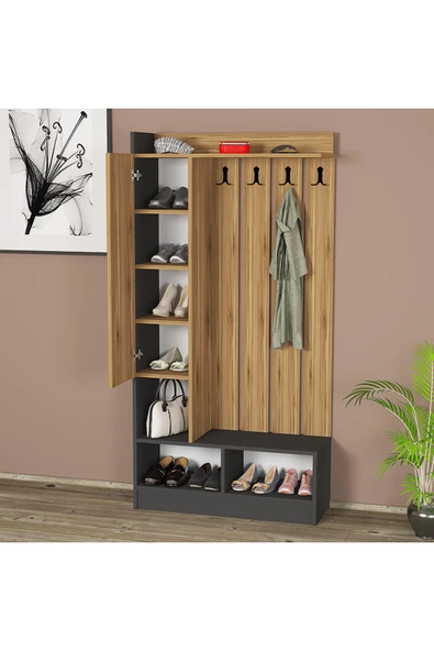 Kalender Dekor Lityum-1 Portmanto Vestiyer Ayakkabılık - Resim 4