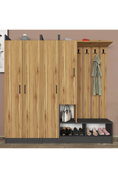 Kalender Dekor Lityum-1-2-3 Portmanto Vestiyer Ayakkabılık - Resim 2