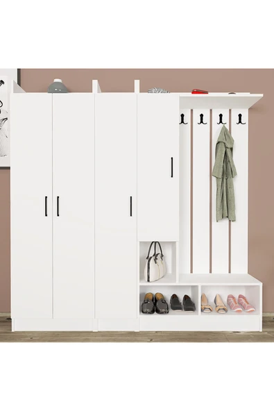 Kalender Dekor Lityum-1-2-3 Portmanto Vestiyer Ayakkabılık - Resim 2