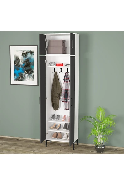 Kalender Dekor ALBA-1-4 PORTMANTO VESTİYER AYAKKABILIK - Resim 4